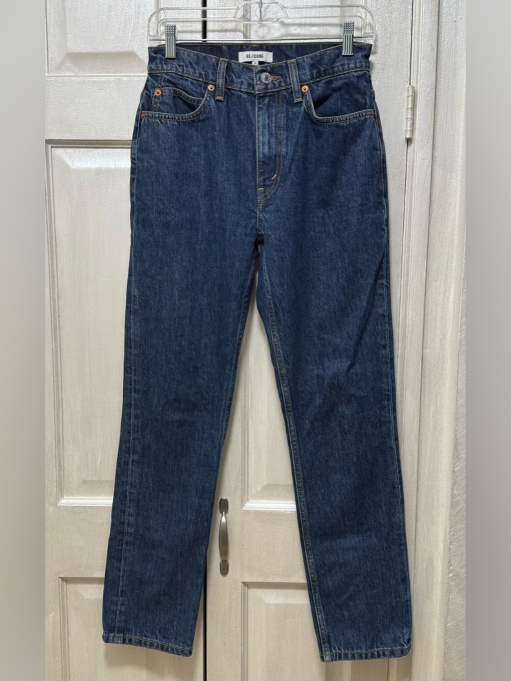 Re/Done Size 26 70s Straight Leg Indigo Blue Denim Jeans